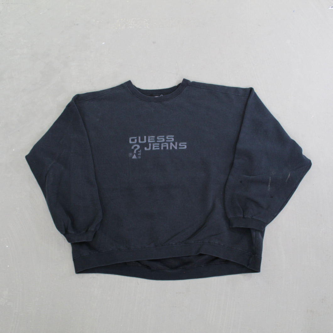 D- Vintage Guess Jeans USA Embroidered Text Crewneck