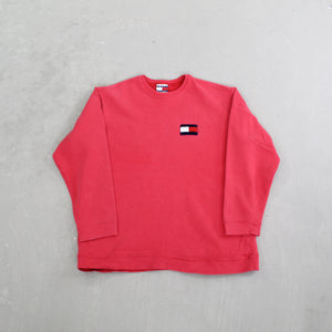 D- Vintage Tommy Hilfiger Embroidered Logo Crewneck