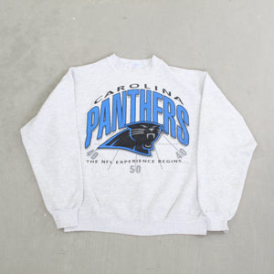 D- Vintage Carolina Panthers NFL Logo & Text Crewneck