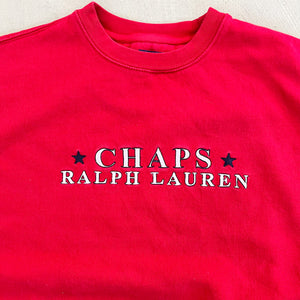 F- Vintage Chaps Ralph Lauren Embroidered Text Crewneck