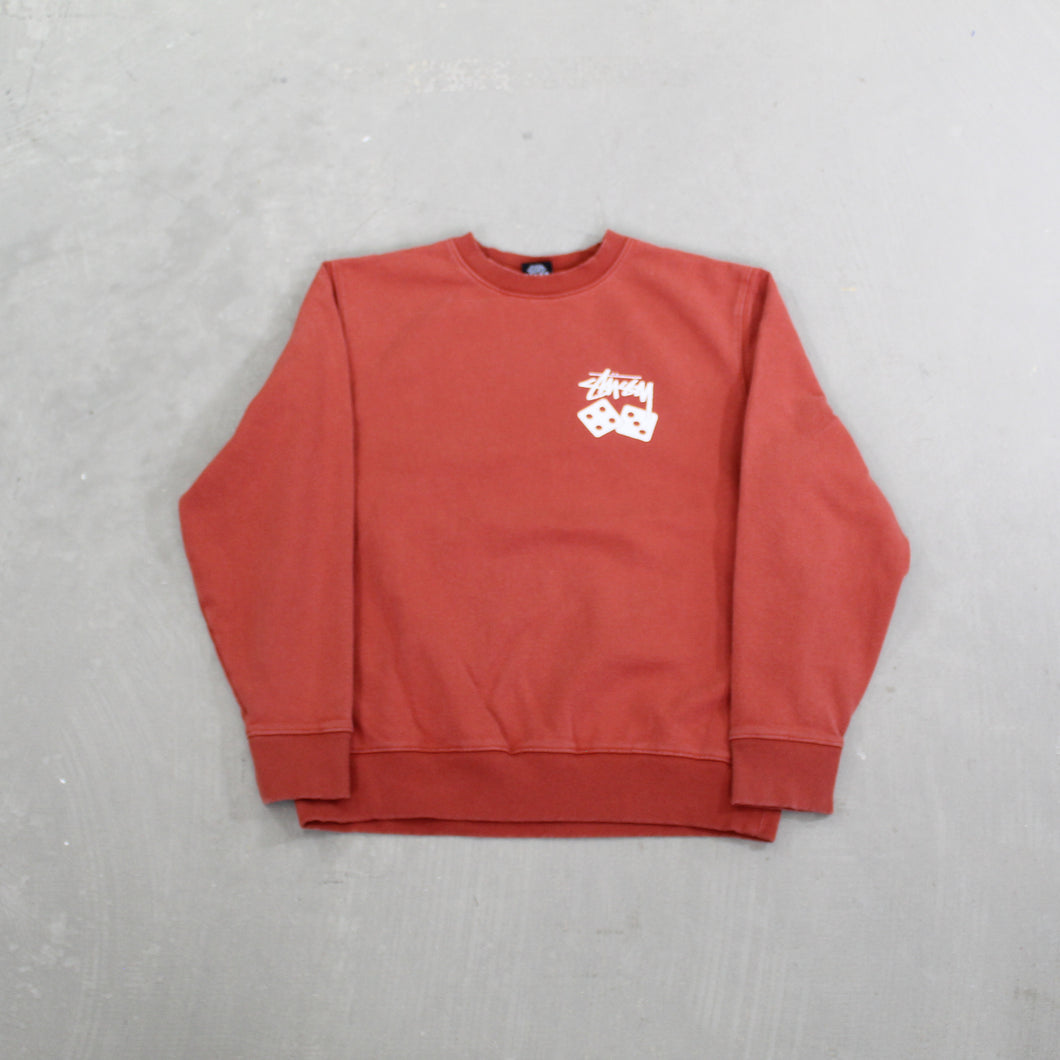 D- Vintage Stussy Text & Dice Crewneck
