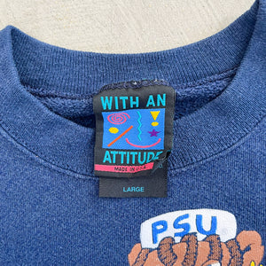 F- Vintage Penn State Nittany Lions Cartoon Mascot Graphic Crewneck