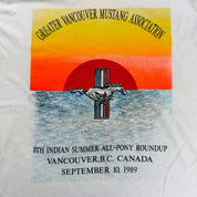 J- Vintage '89 Greater Vancouver Mustang Association Graphic Made In USA Single Stitch Tee - XL