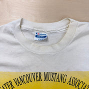 J- Vintage '89 Greater Vancouver Mustang Association Graphic Made In USA Single Stitch Tee - XL