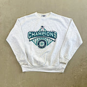 F- Vintage '01 Seattle Mariners ALW Champions MLB Crewneck