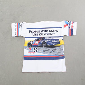 D- Vintage 1993 Nascar Mark Martin Valvoline Jumbo Car Print Tee