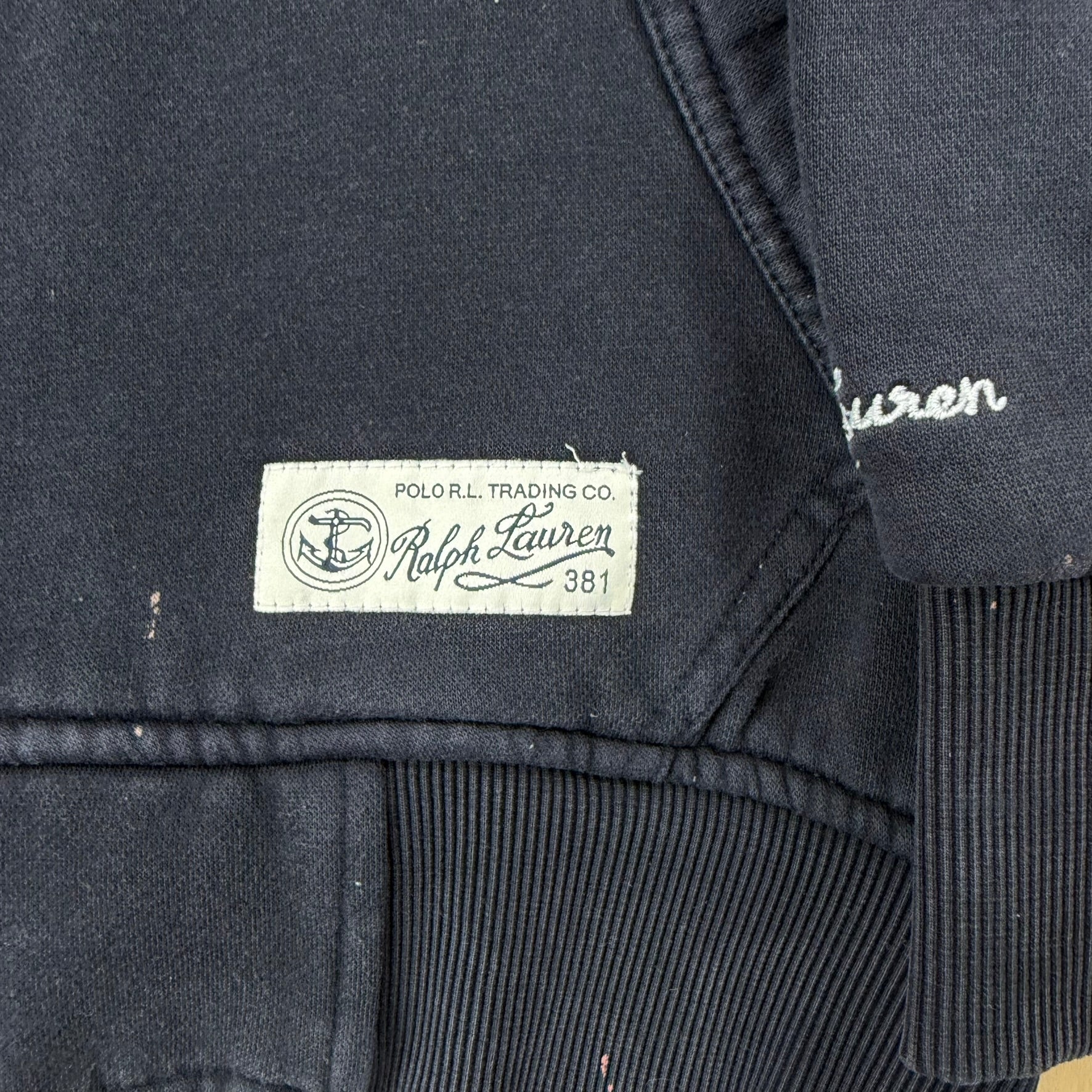 J- Vintage Polo Sport Ralph Lauren Embroidered Bear Zip Up Hoodie - L