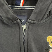 J- Vintage Polo Sport Ralph Lauren Embroidered Bear Zip Up Hoodie - L
