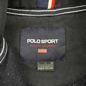 J- Vintage Polo Sport Ralph Lauren Embroidered Bear Zip Up Hoodie - L