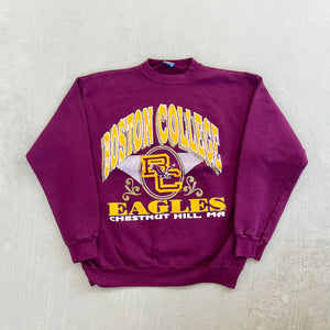 F- Vintage Boston College Eagles Logo & Text Crewneck