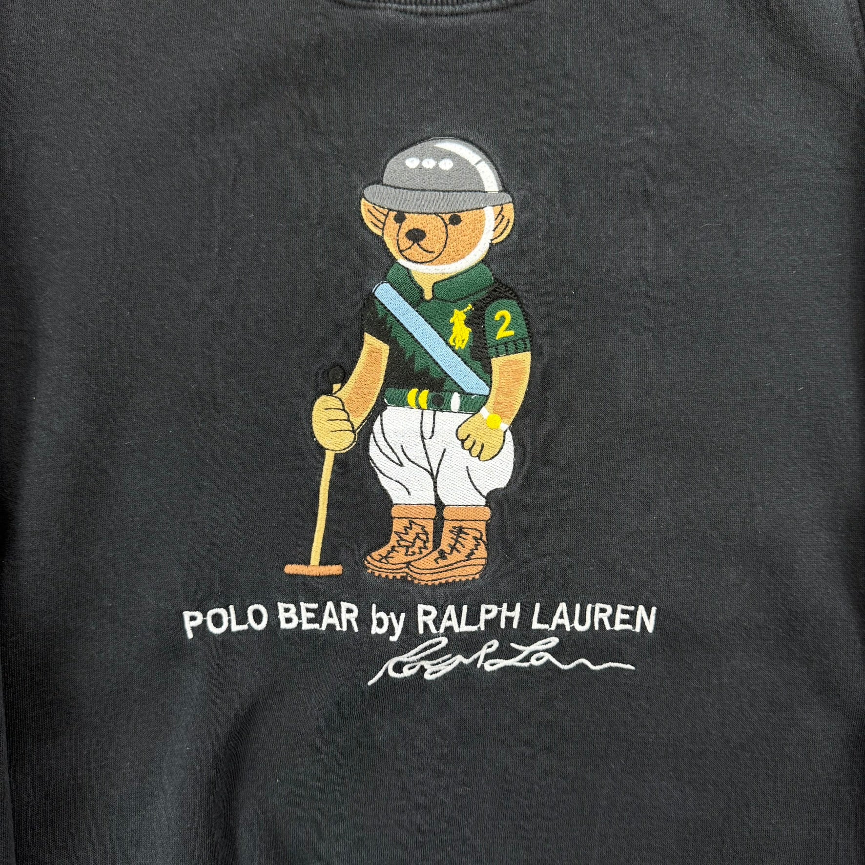 J- Vintage Polo Ralph Lauren Embroidered Bear Crewneck - M