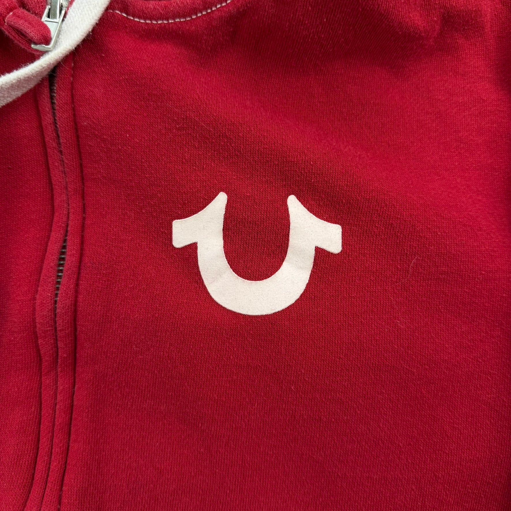 J- Vintage True Religion Logo Zip Up Hoodie - M