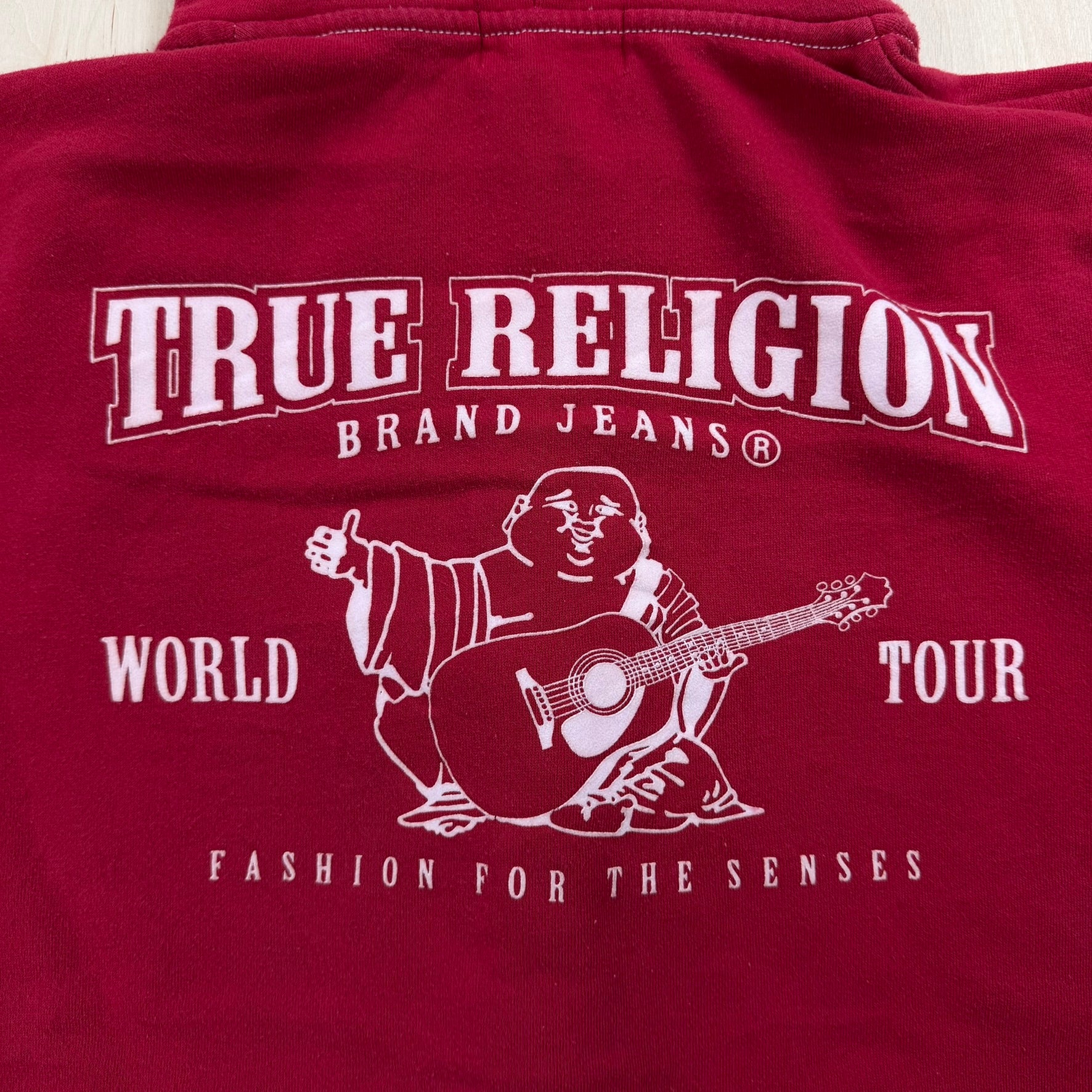 J- Vintage True Religion Logo Zip Up Hoodie - M