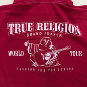 J- Vintage True Religion Logo Zip Up Hoodie - M