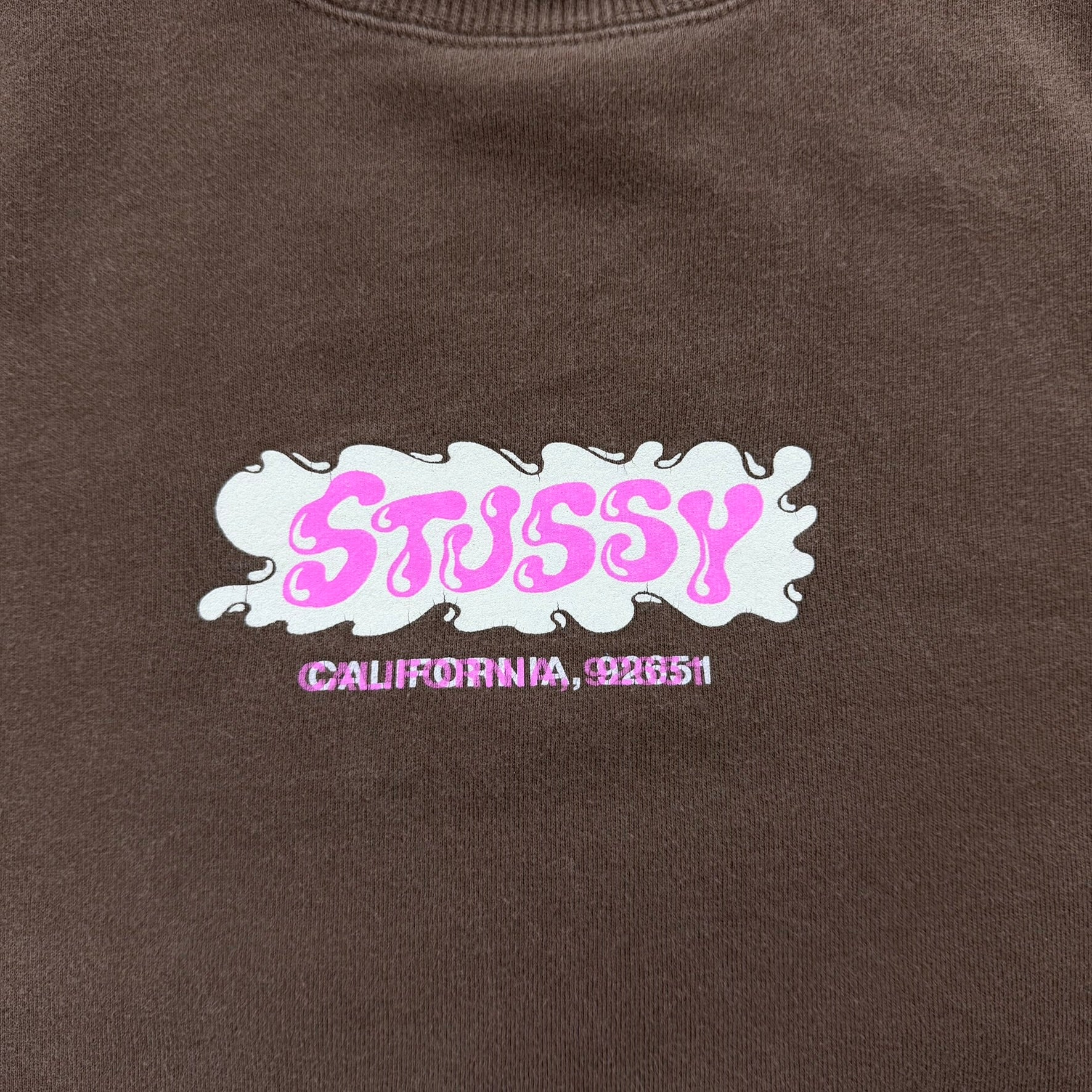 J- Vintage Stussy California Text Graphic Crewneck - M