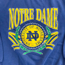 Load image into Gallery viewer, F- Vintage University Of Notre Dame Text &amp; Logo Crewneck
