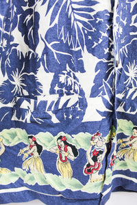 Hawaiian Girls & Flowers 70s Printed Button Up Shirts