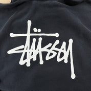 J- Vintage Stussy Cursive Logo Text Hoodie - M