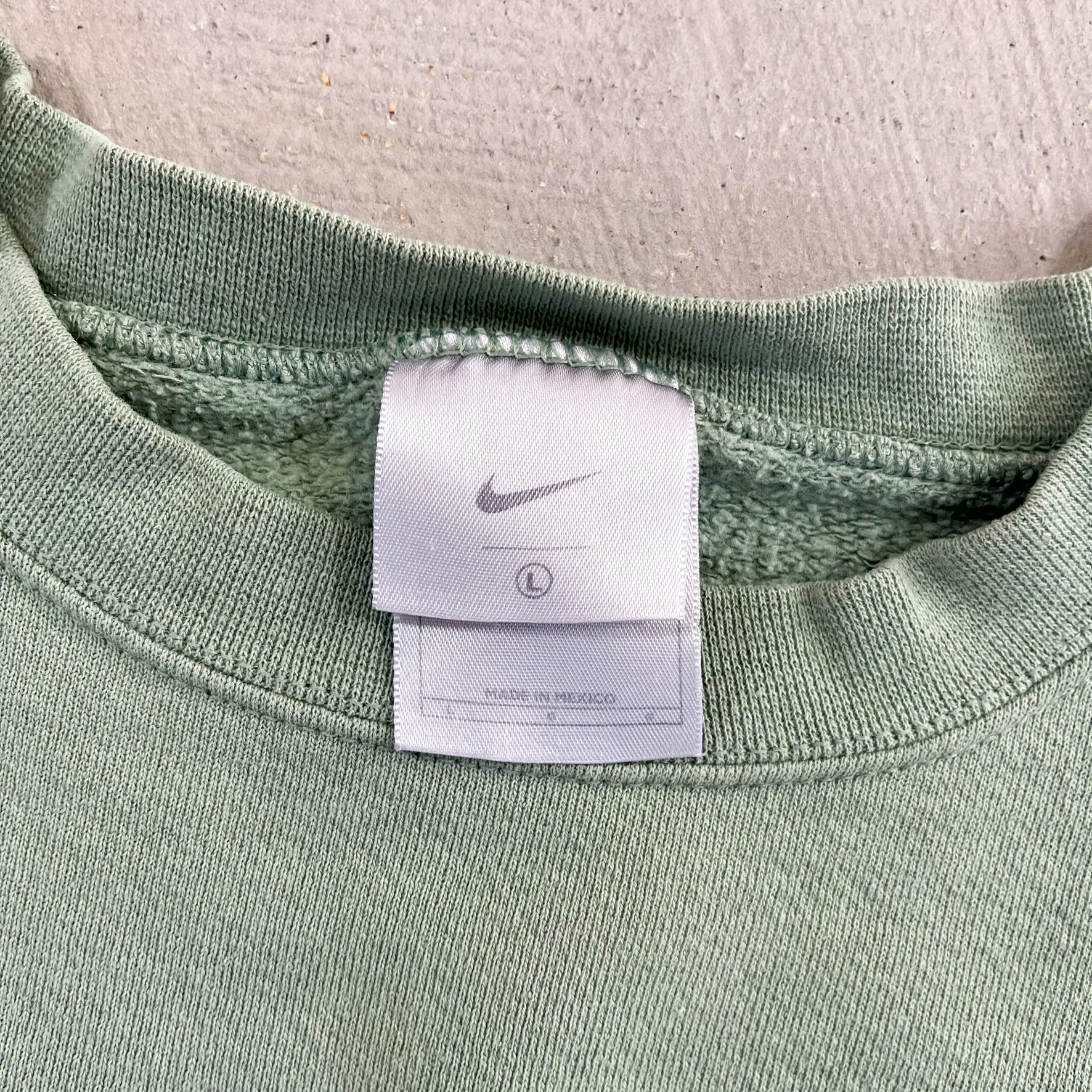 F- Vintage Nike Matcha Green Embroidered Swoosh Crewneck