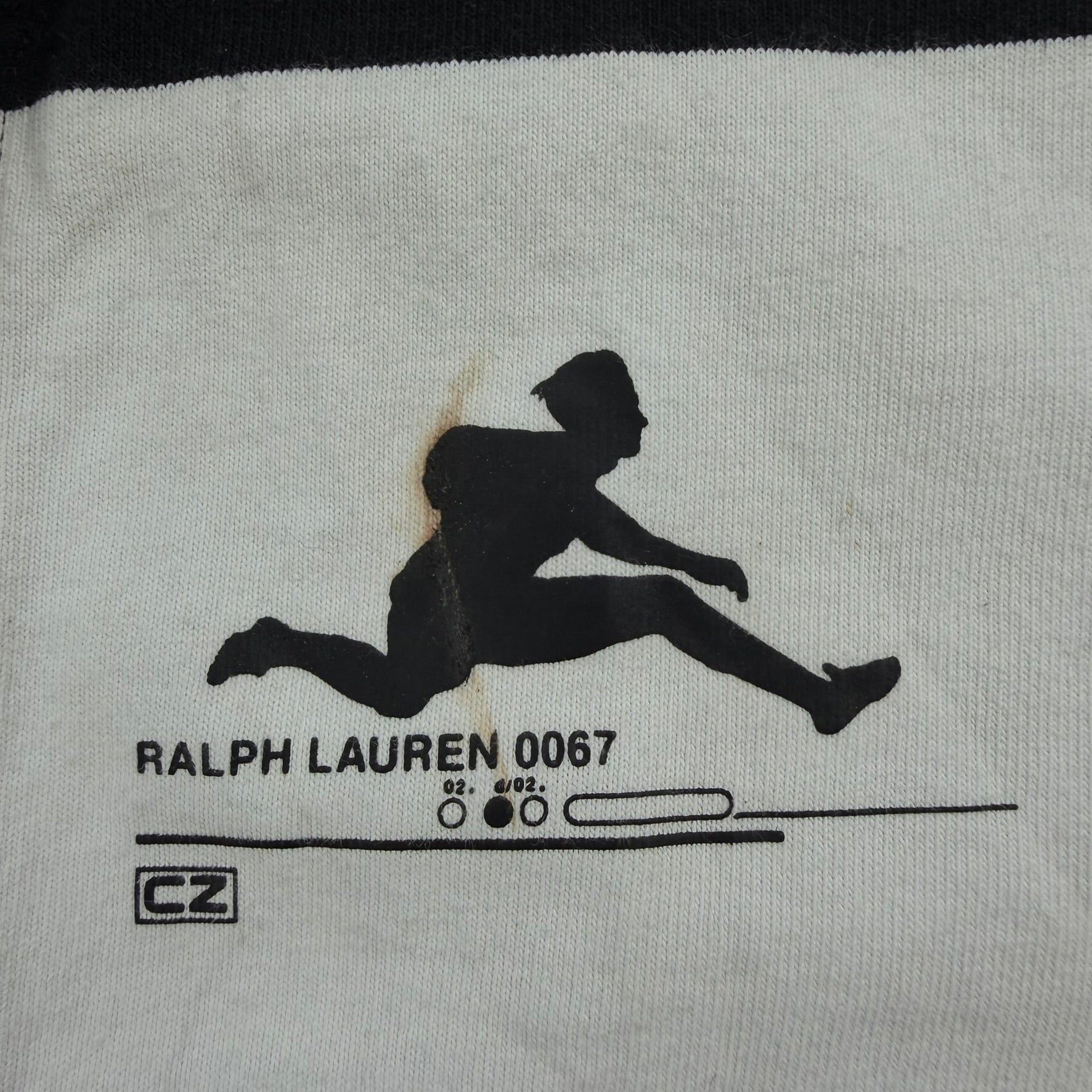 J- Vintage Polo Ralph Lauren Rugby Zip Up Rugby Sweatshirt - M