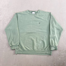 Load image into Gallery viewer, F- Vintage Nike Matcha Green Embroidered Swoosh Crewneck
