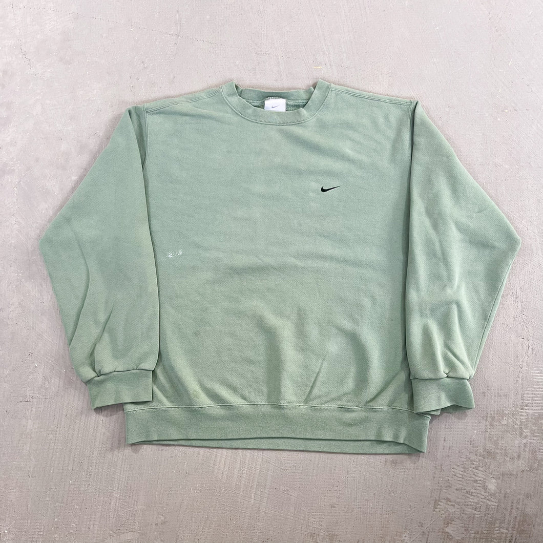 F- Vintage Nike Matcha Green Embroidered Swoosh Crewneck