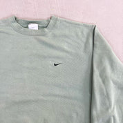 F- Vintage Nike Matcha Green Embroidered Swoosh Crewneck