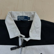 J- Vintage Polo Ralph Lauren Rugby Zip Up Rugby Sweatshirt - M