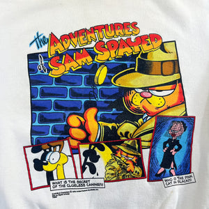 F- Vintage '78 Garfield Adventures Of Sam Spayed Graphic Crewneck