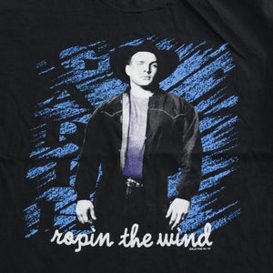D- Vintage 1991 Garth Brooks Ropin The Wind Tour Single Stitch Tee