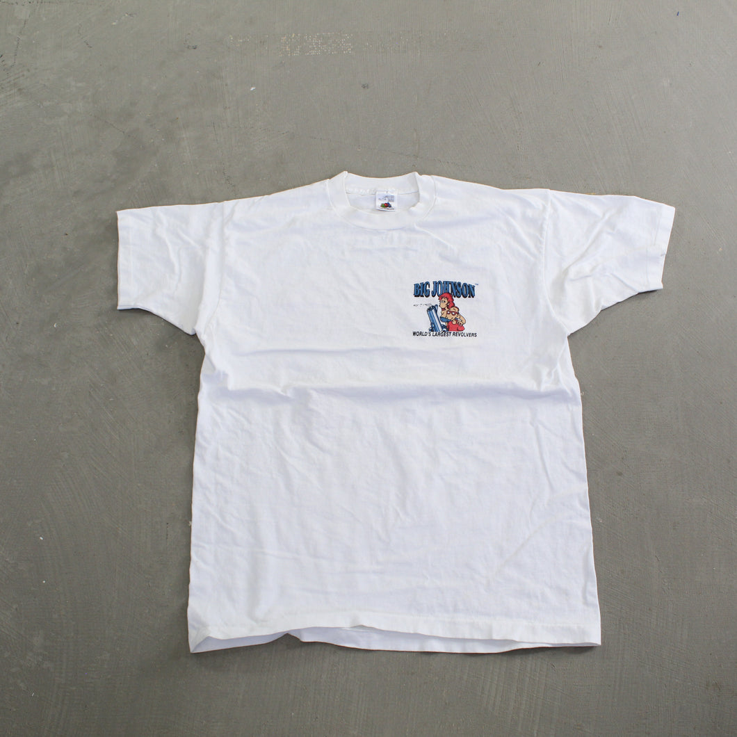 D- Vintage 1992 Big Johnson's Revolver Graphic Single Stitch Tee
