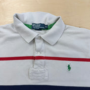 J- Vintage Polo Ralph Lauren Embroidered Logo Polo Shirt - XL