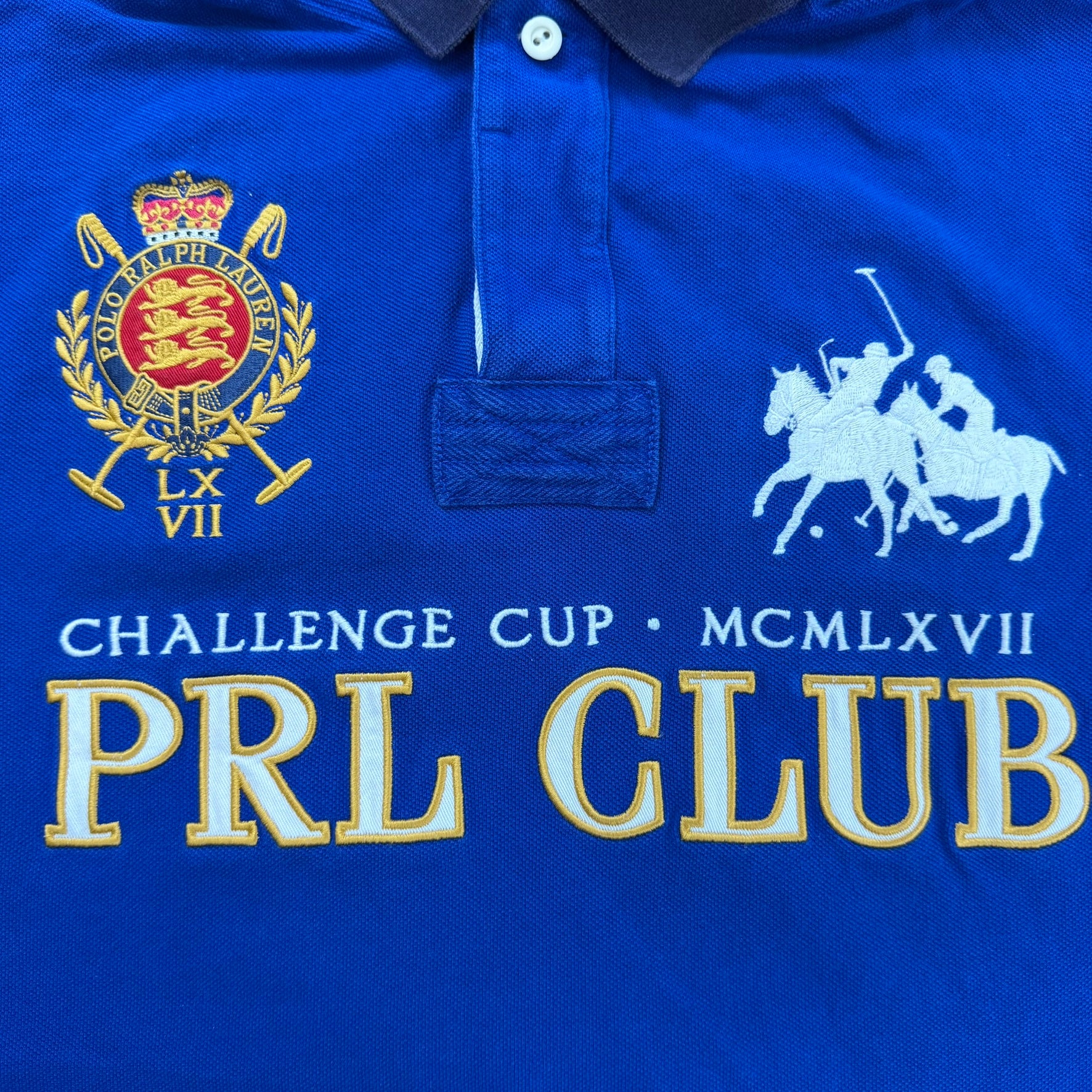 J- Vintage Polo Ralph Lauren Embroidered PRL Club Polo Shirt - M