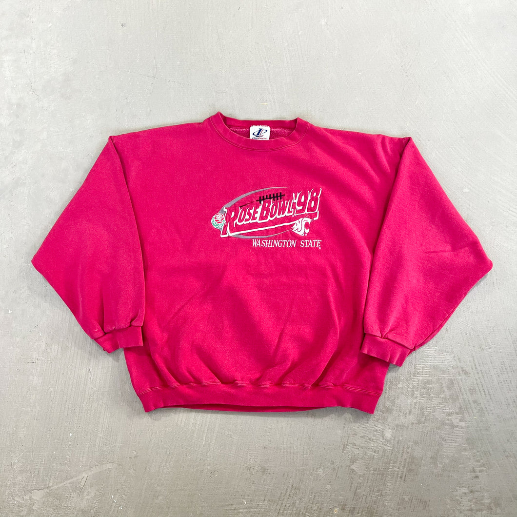 F- Vintage Washington State University Rose Bowl Embroidered Crewneck