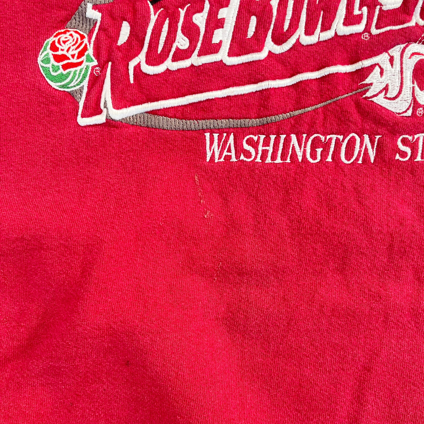 F- Vintage Washington State University Rose Bowl Embroidered Crewneck