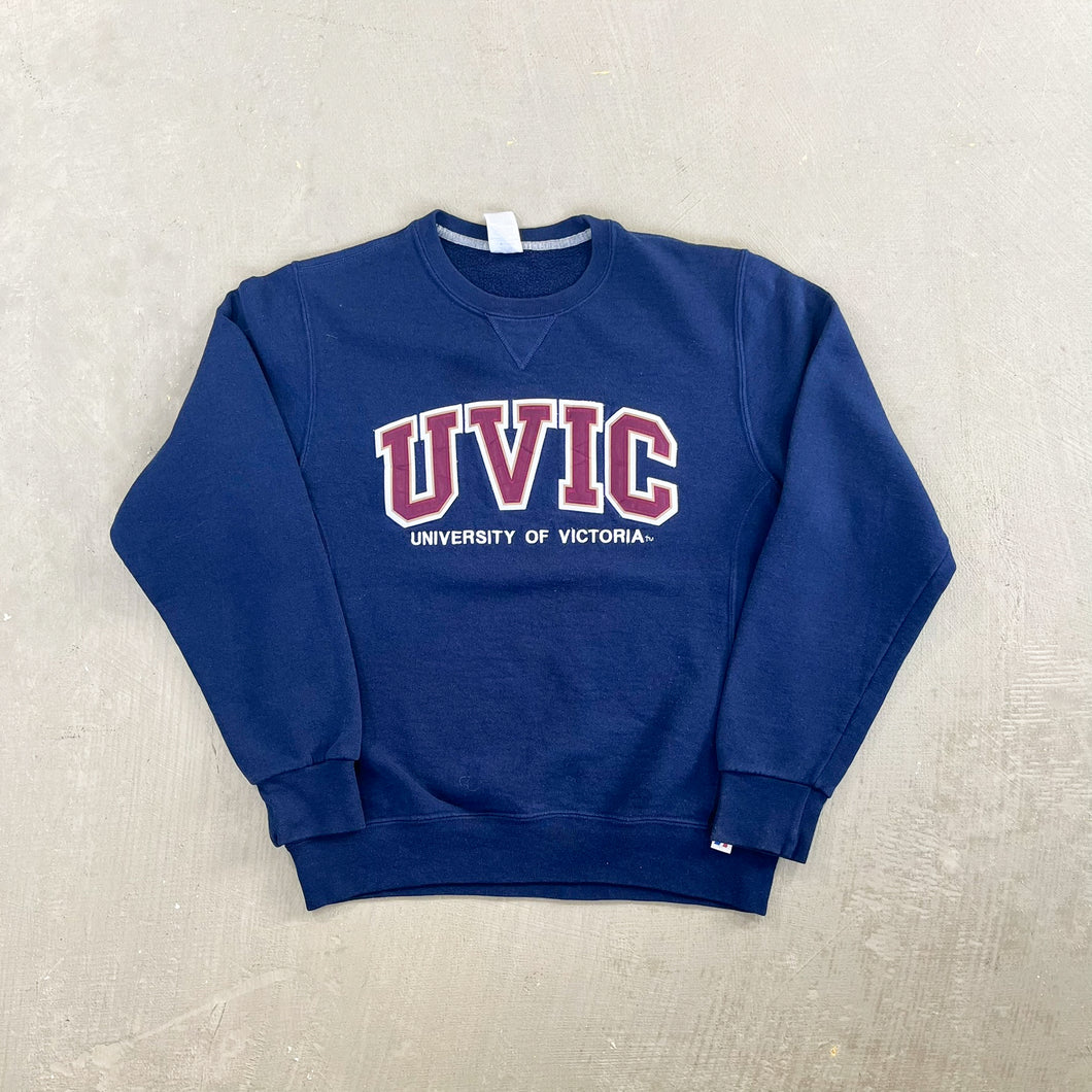 F- University Of Victoria UVIC Russell Embroidered Text Crewneck