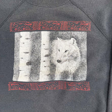 Load image into Gallery viewer, F- Vintage Fox &amp; Trees Graphic Hanes Tag Crewneck
