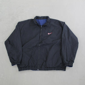 D- Vintage 90s Nike Swoosh By Nike Reversible Windbreaker