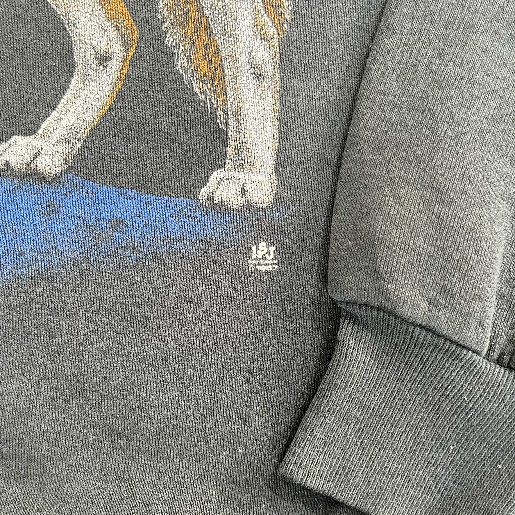 F- Vintage '87 Wolf & Blue Moon Jerzees Tag Crewneck