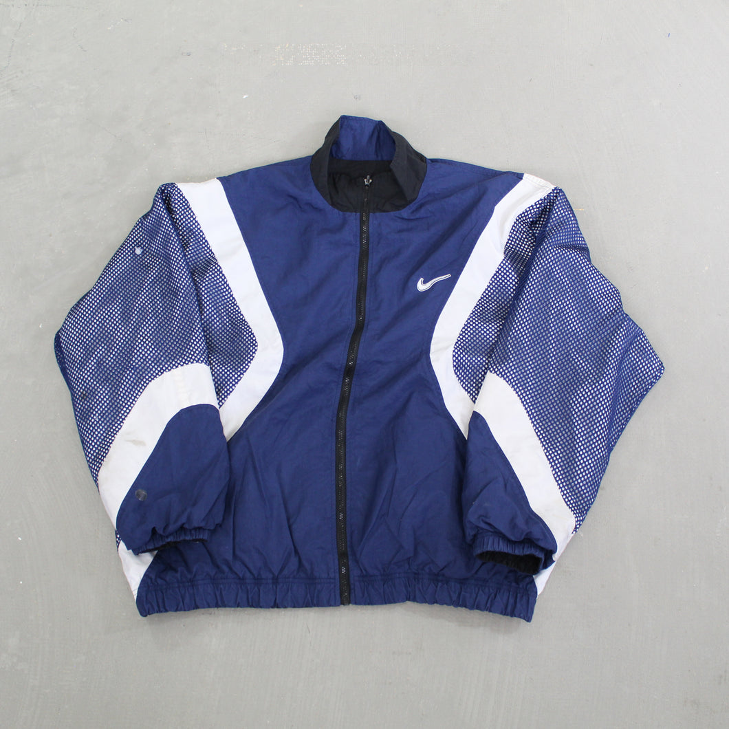 D- Vintage 90s Nike Swoosh By Nike Reversible Windbreaker