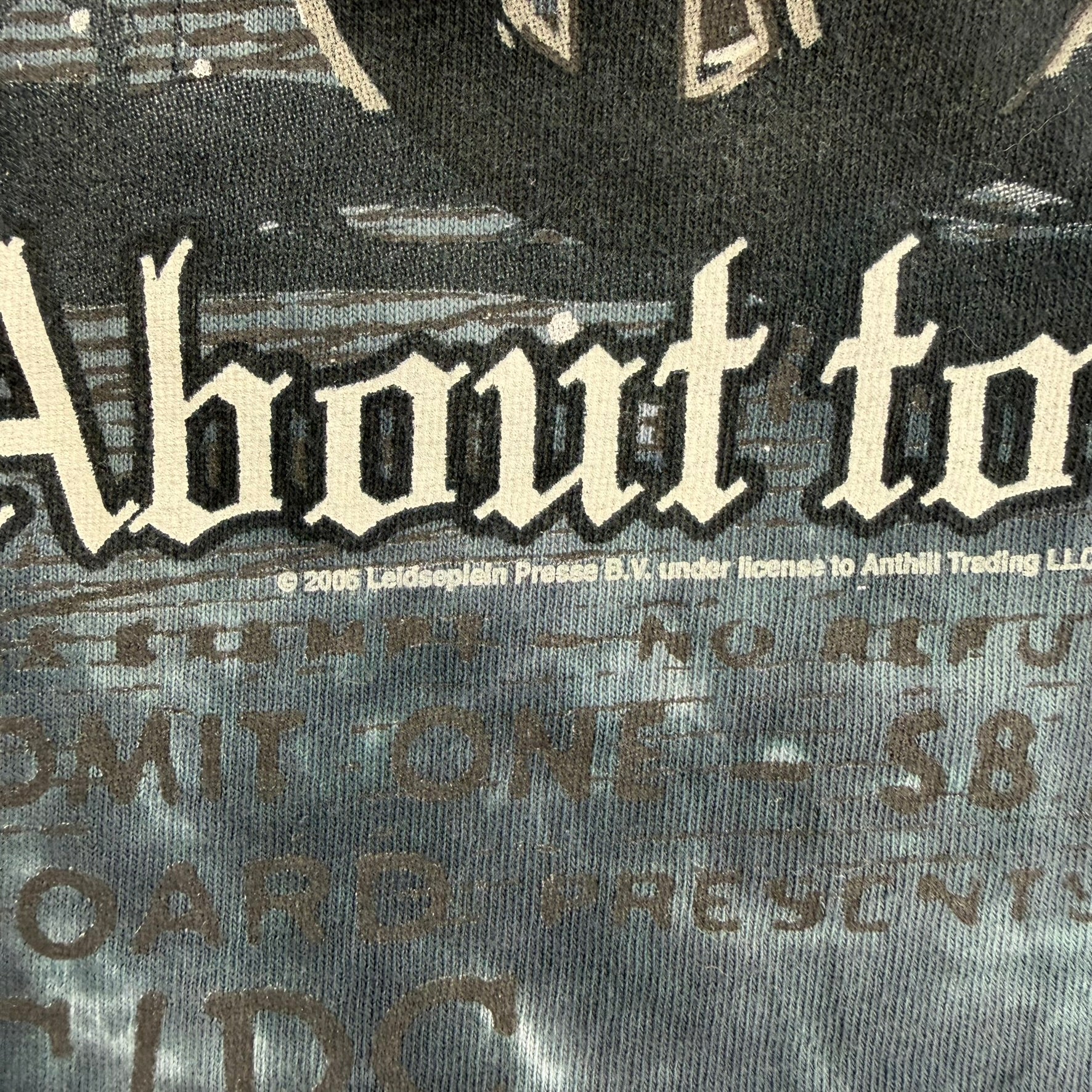 J- Vintage '06 AC/DC For Those About To Rock Liquid Blue Acid Wash Tee - L