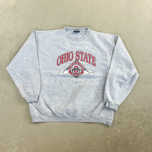 Load image into Gallery viewer, F- Vintage Ohio State Buckeye Text &amp; Logo Pro Player Crewneck

