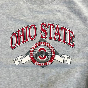 F- Vintage Ohio State Buckeye Text & Logo Pro Player Crewneck