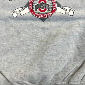 F- Vintage Ohio State Buckeye Text & Logo Pro Player Crewneck