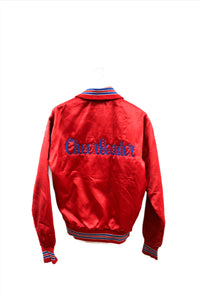 X - Vintage Cheerleader Satin Bomber Jacket