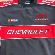 J- Vintage Nascar Chevrolet Racing Embroidered Logo Crewneck - L