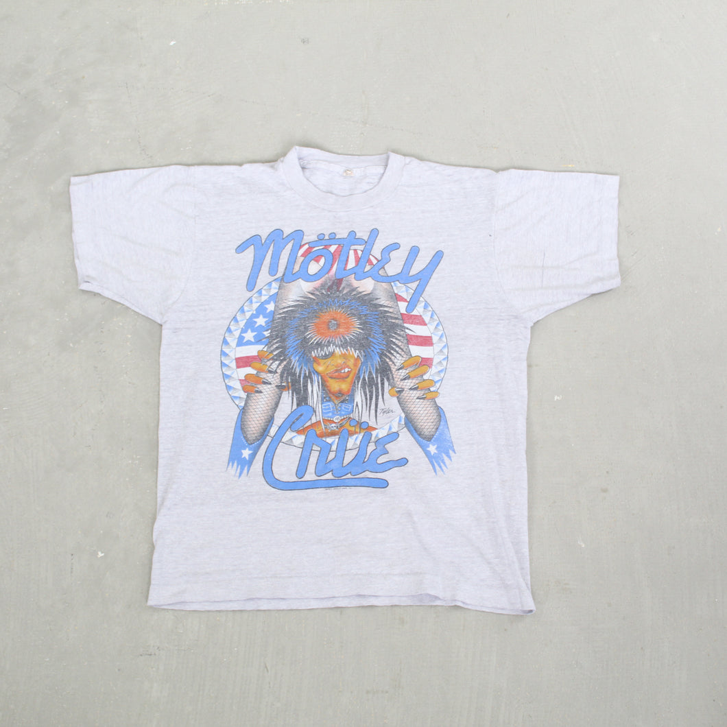D- Vintage 1987 Motley Crue Girls, Girls, Girls Tour Single Stitch Graphic Tee