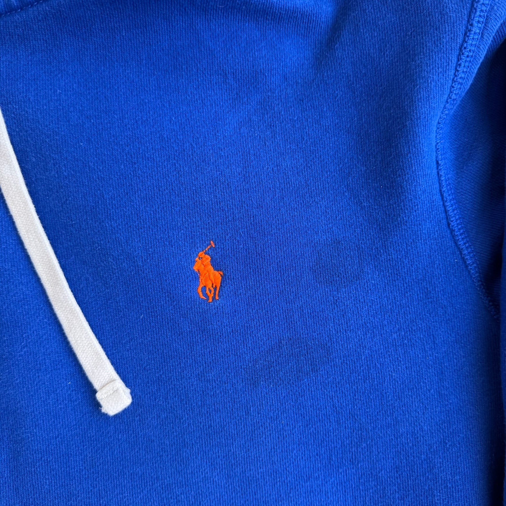 J- Vintage Polo RL Embroidered Logo Blue Zip Up Hoodie - 2XL