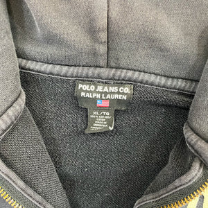 F- Vintage Polo Jeans Ralph Lauren Embroidered Zip Up Hoodie