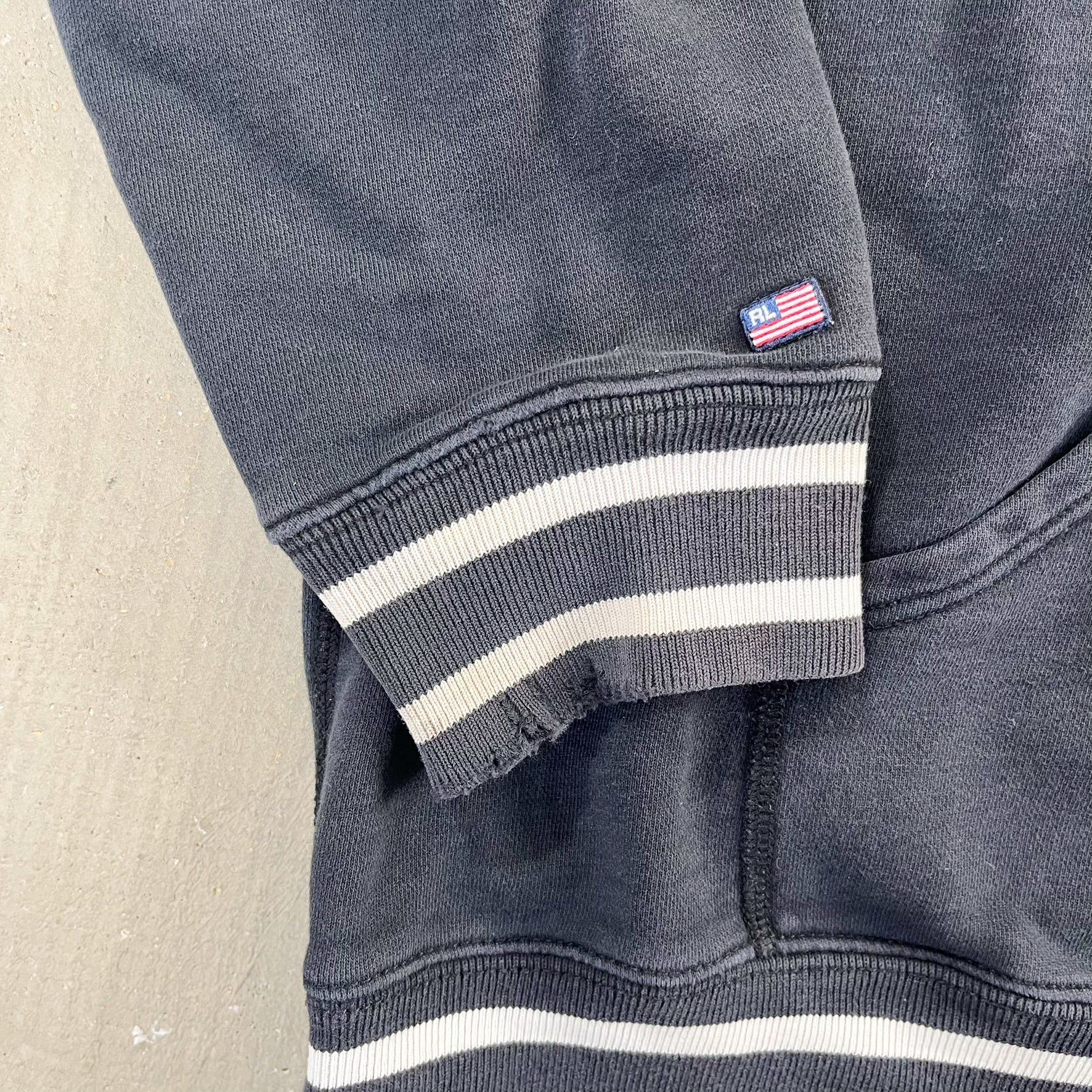 F- Vintage Polo Jeans Ralph Lauren Embroidered Zip Up Hoodie